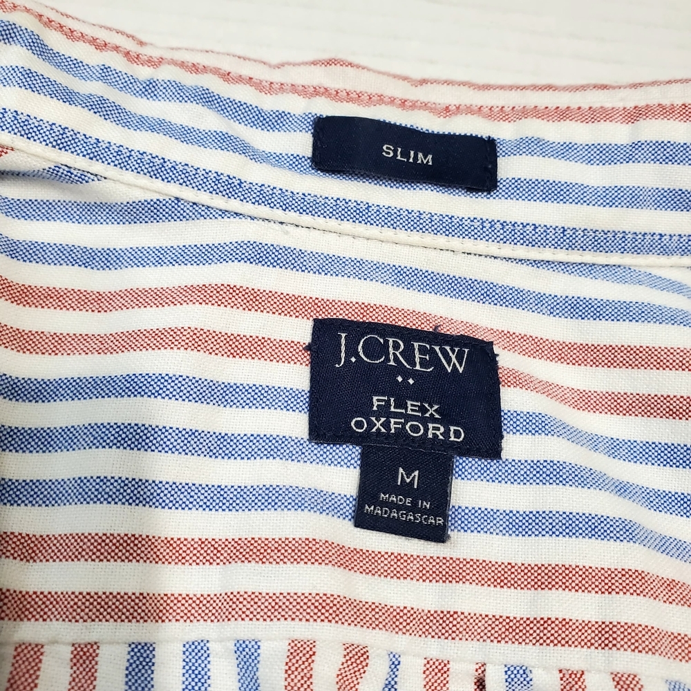 J CREW Striped Blue and Red Men's Shirt - Picture 8 of 8